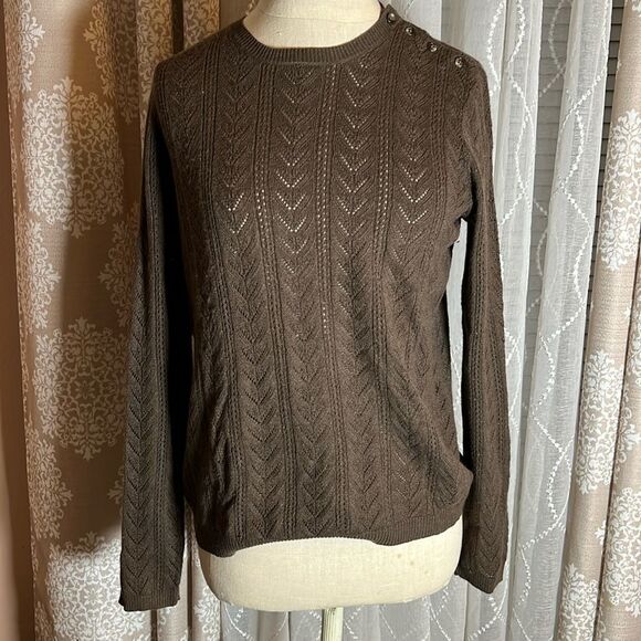 Lauren Ralph Lauren Silk Cashmere Knit Sweater – Petite Medium - Picture 1 of 6